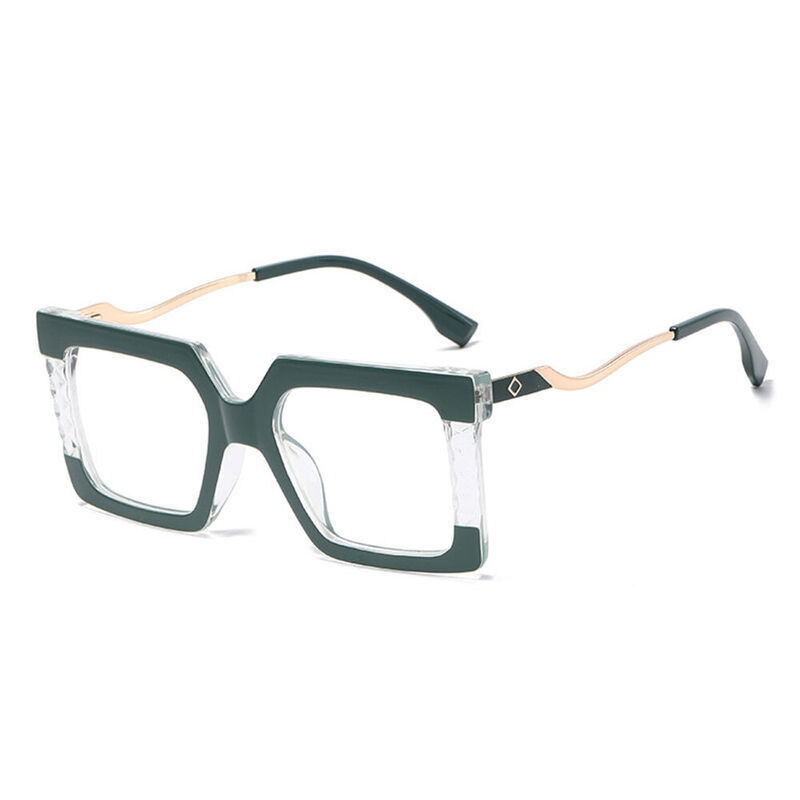 Louise Square Green Glasses