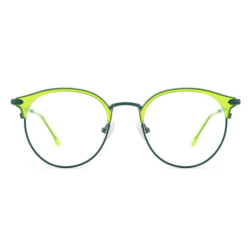 Darren Round Green Glasses
