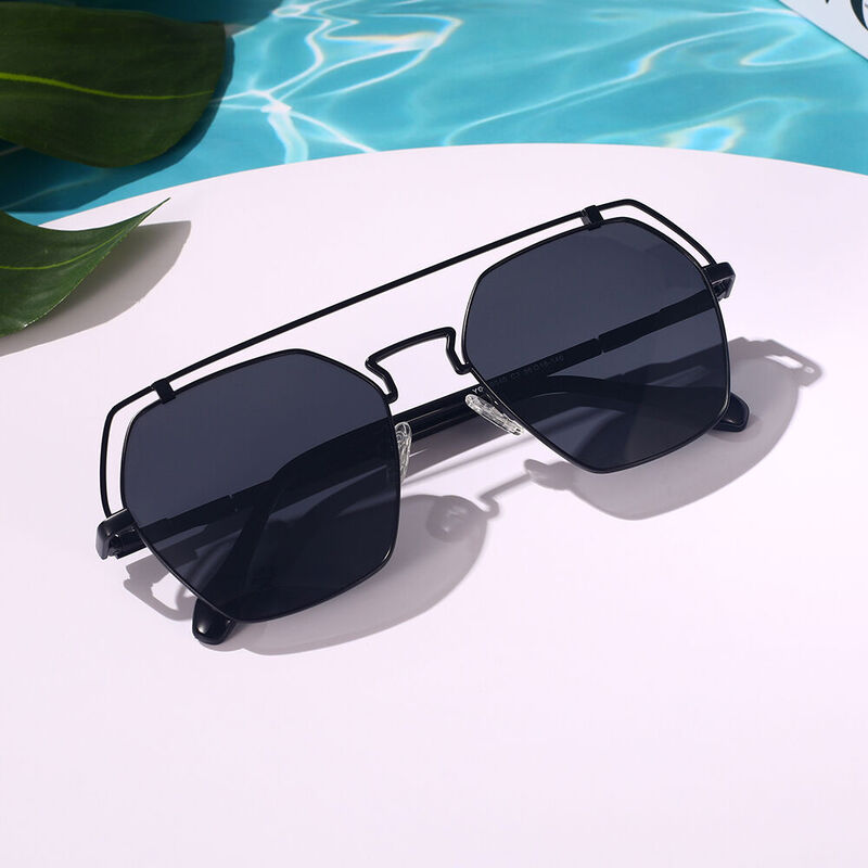 Free Will Aviator Black Sunglasses