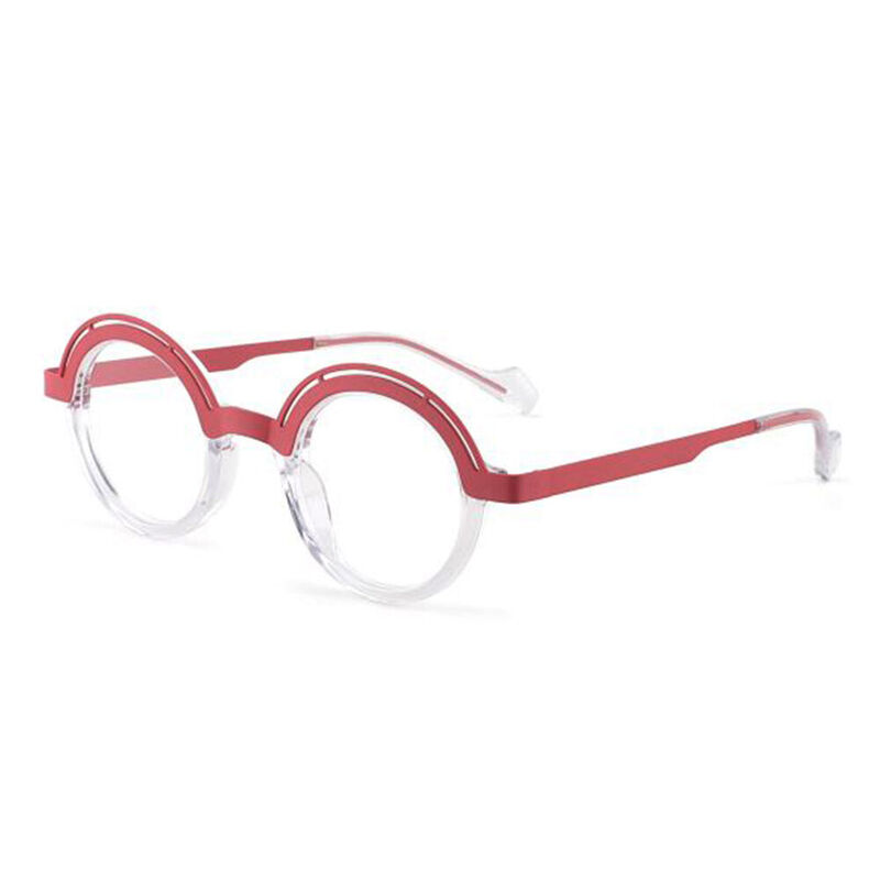 Defoe Round Pink Glasses