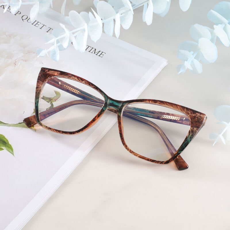 Lunettes de Vue Beckett Cat Eye Brun