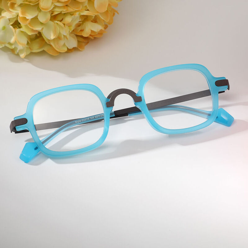 Sapir Square Blue Glasses