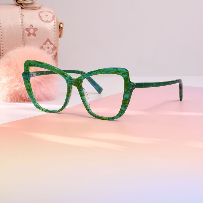 Ramzan Cat Eye Green Glasses