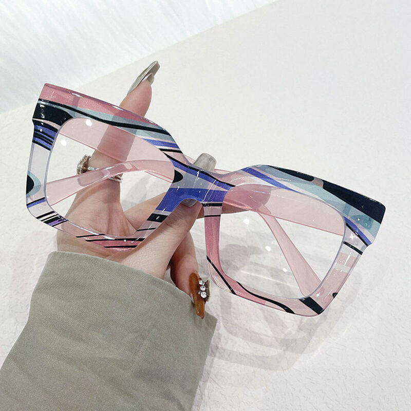 Joycu Square Pink Glasses