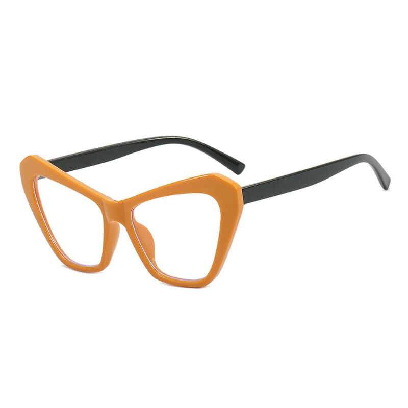 Helda Cat Eye Orange Glasses