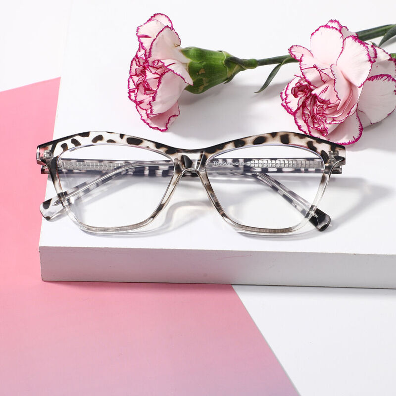 Elsiea Cat Eye Leopard Glasses