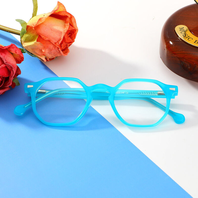 Micah Geometrische Blaue Brille