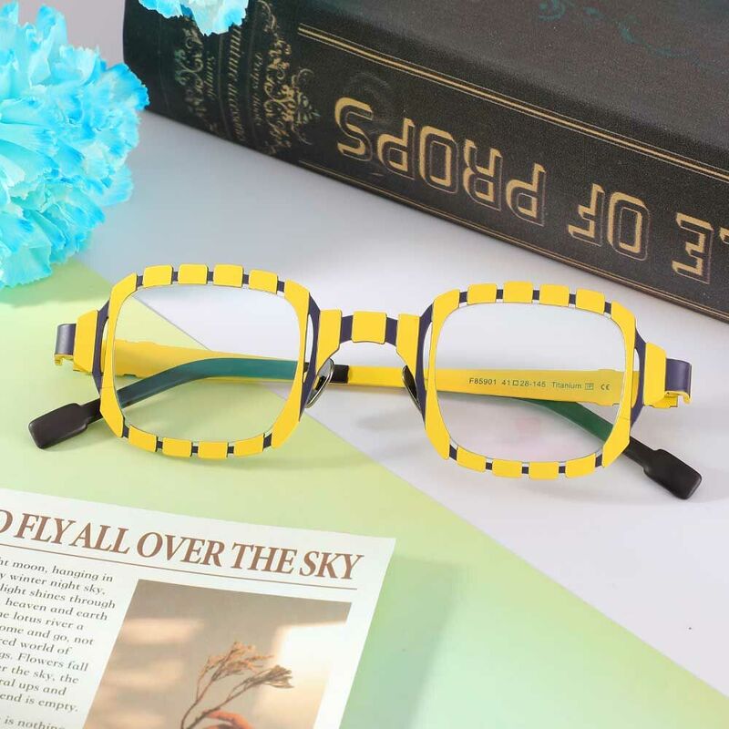 Lunettes de Vue Constance Carré Jaune