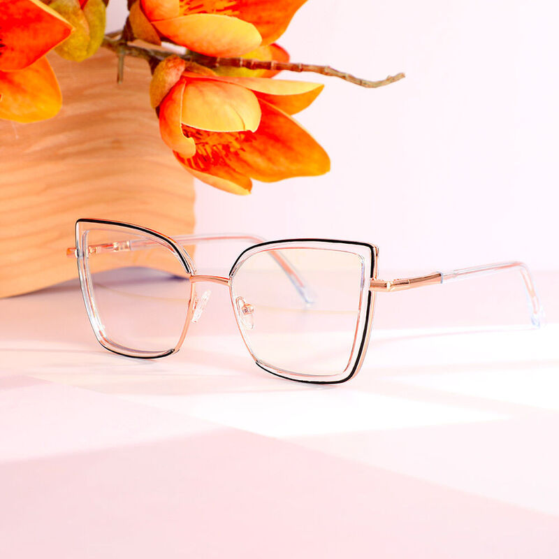 Madeline Cat Eye Clear Glasses