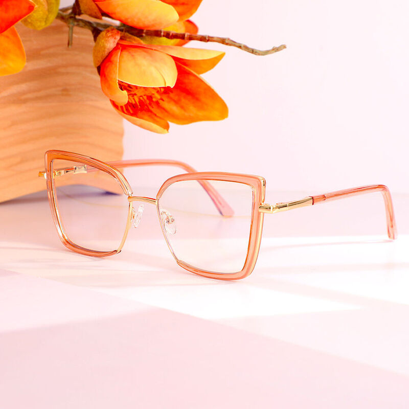 Madeline Cat Eye Pink Glasses