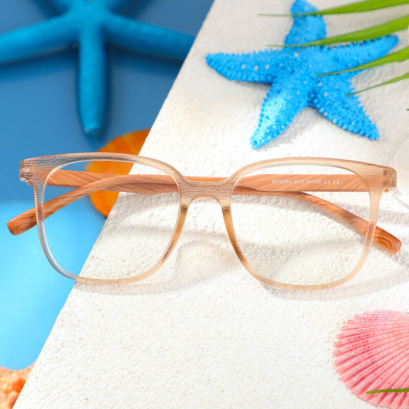 Candice Quadratische Champagne Brille