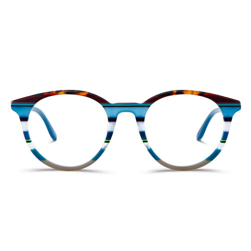 Jolie Round Blue Multicolored Glasses