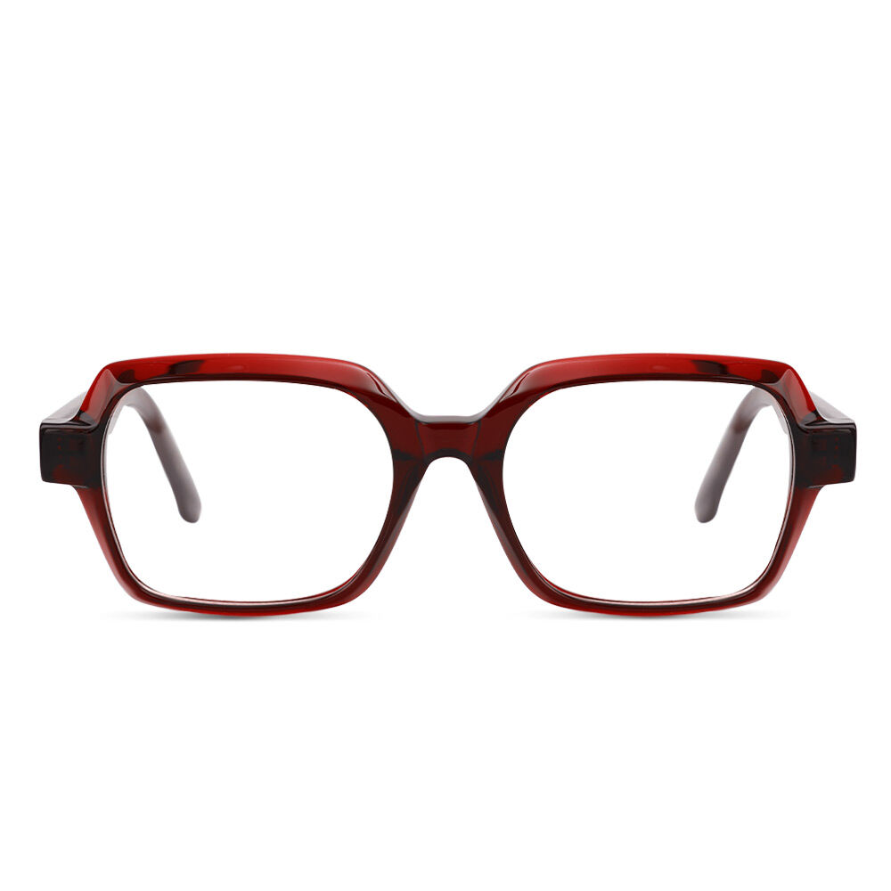 Bulwe Quadratische Rote Brille