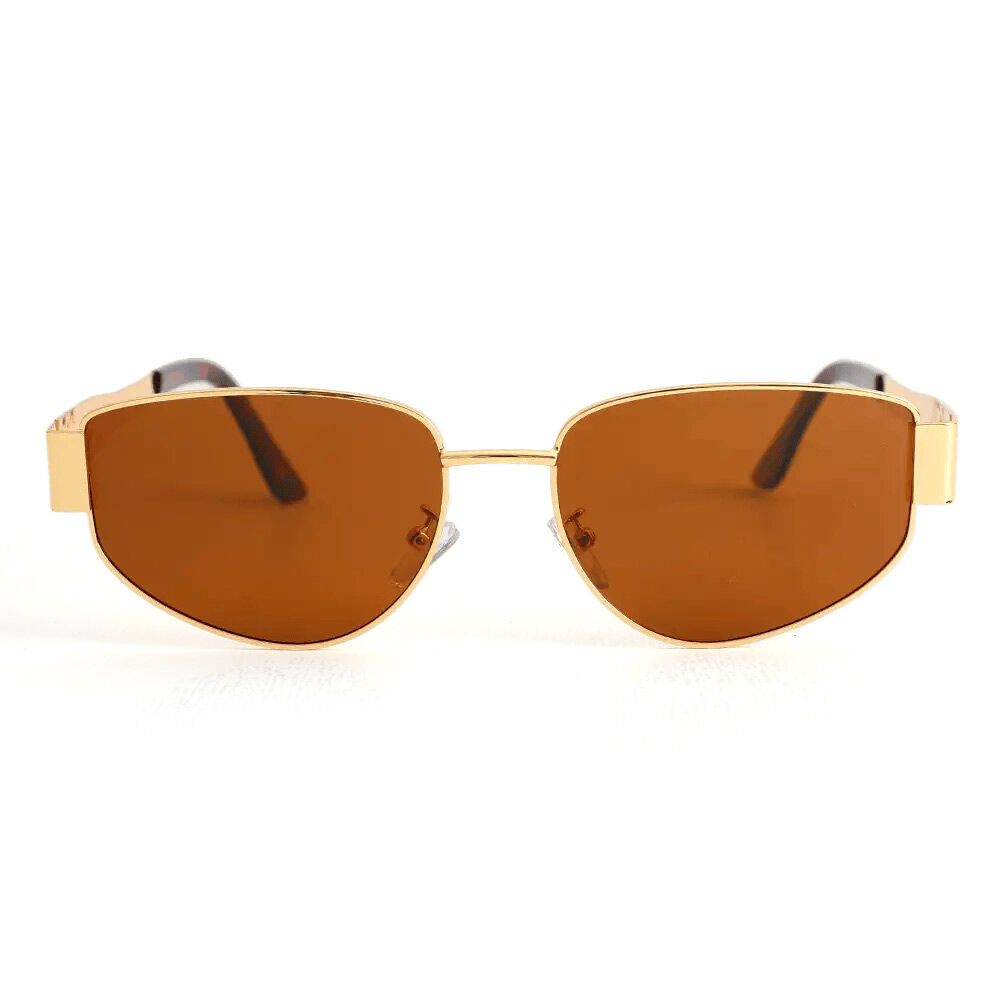 Gwendolyn Ovale Braune Sonnenbrille