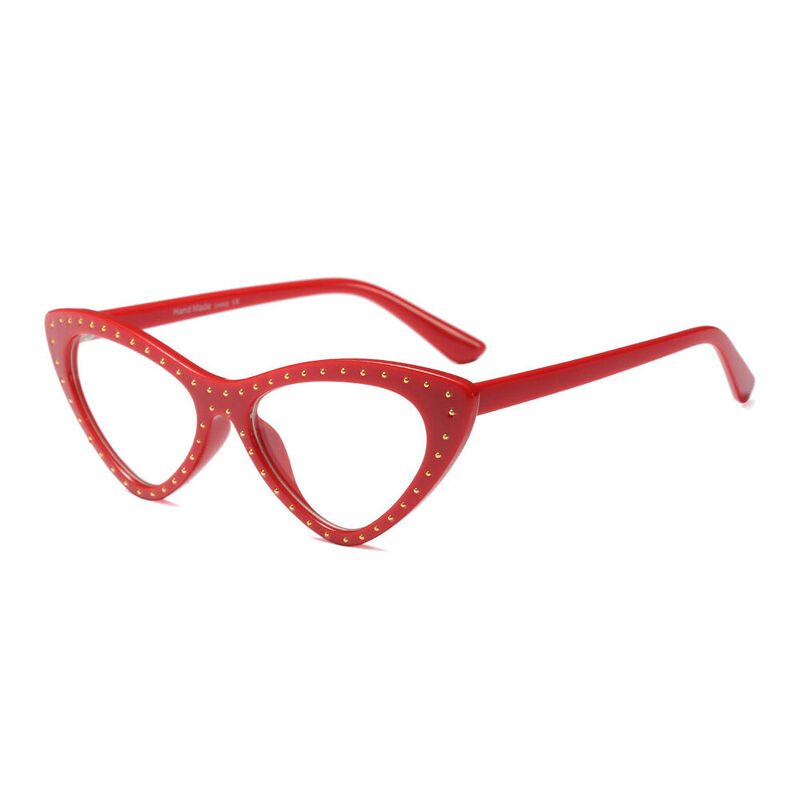 Adelphie Cat Eye Red Glasses