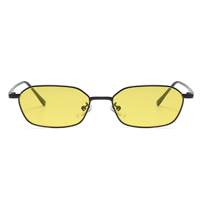 Dylan Geometric Yellow Sunglasses