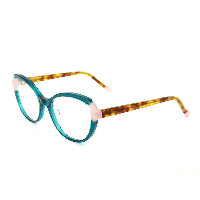 Wallis Cat Eye Green Glasses