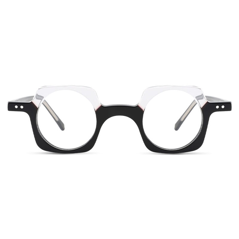 Knibbs Square Black Clear Glasses