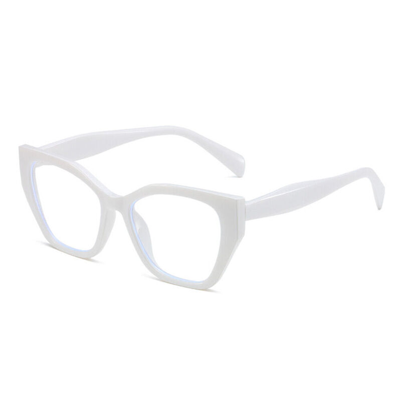 Rita Cat Eye White Glasses