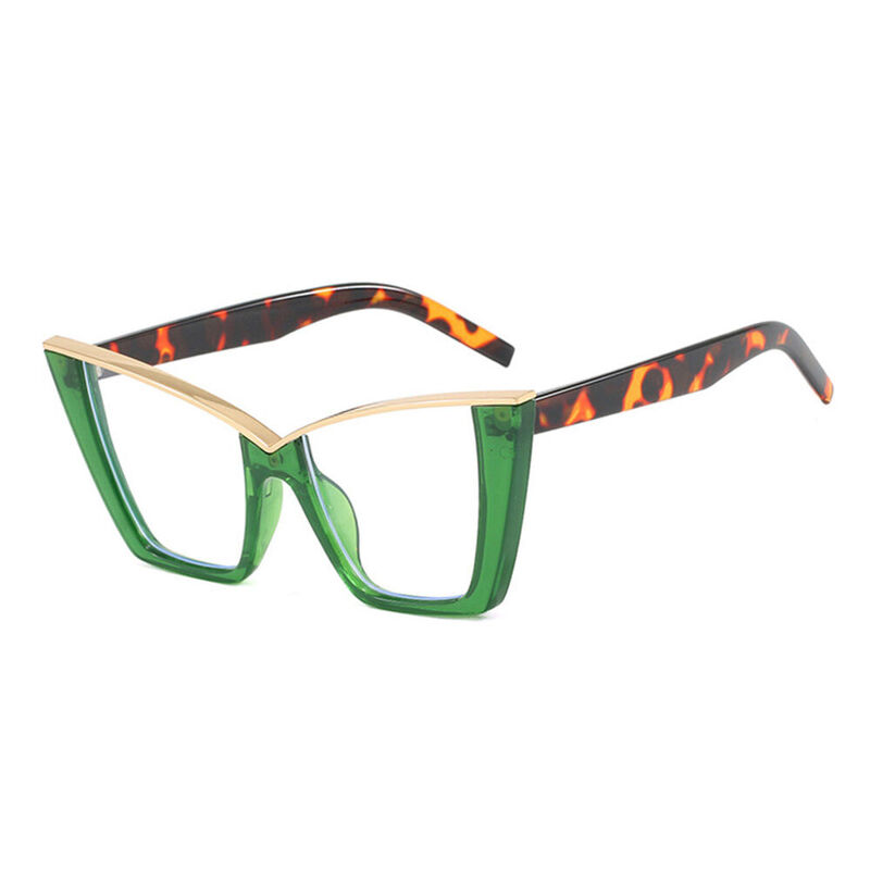 Leilciy Cat Eye Green Glasses