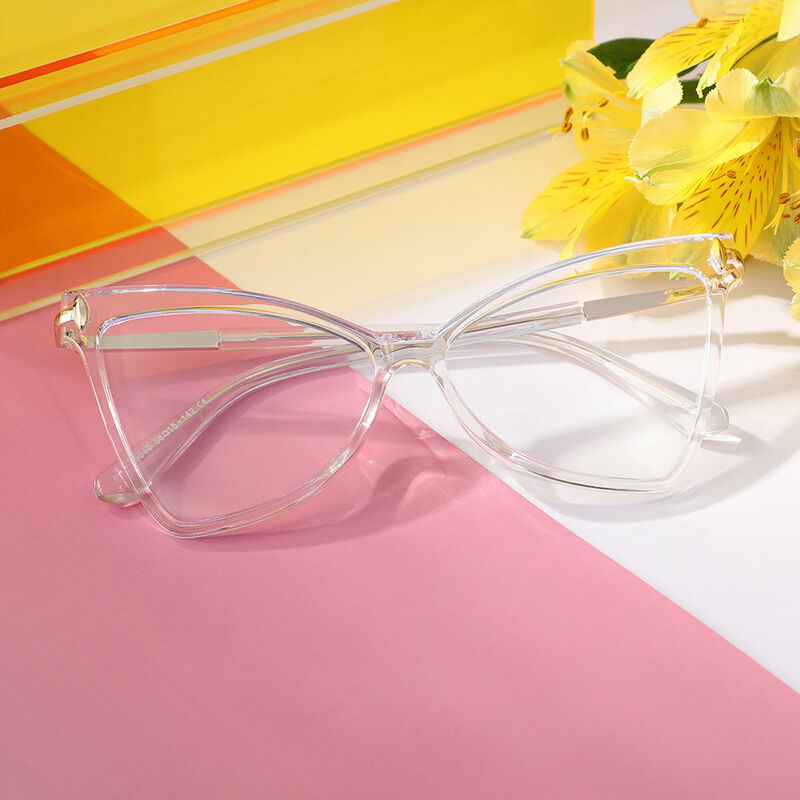 Adoir Cat Eye Clear Glasses