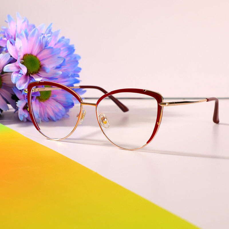 Goldsmith Cat Eye Red Glasses