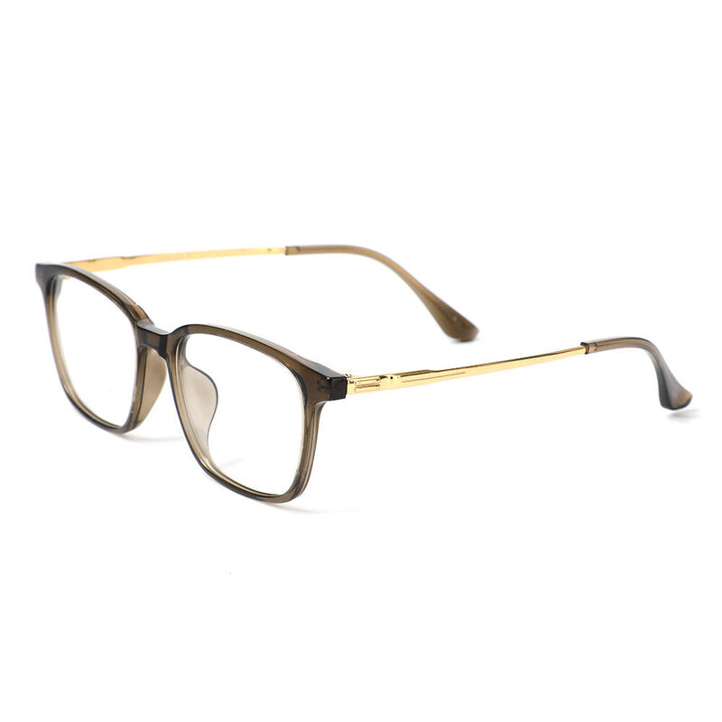 Emma Rectangle Brown Glasses