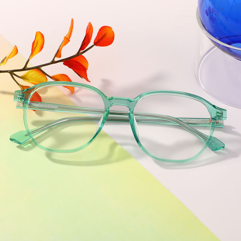 Armstrong Square Blue Glasses