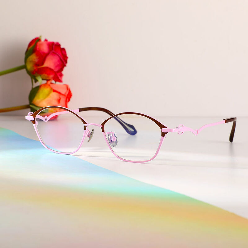 Matt  Oval Purple Glasses