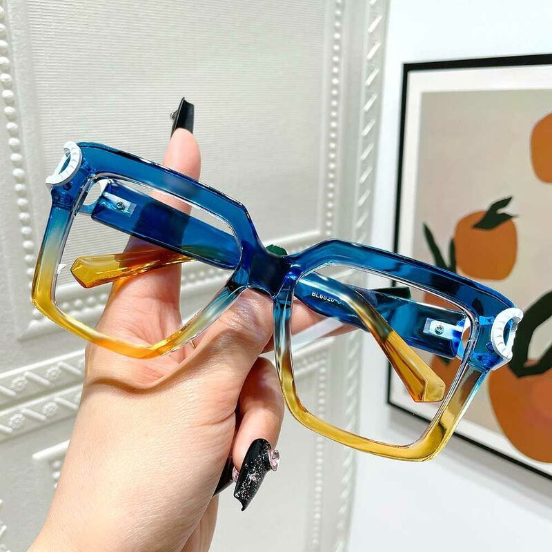 Jonath Square Blue Glasses