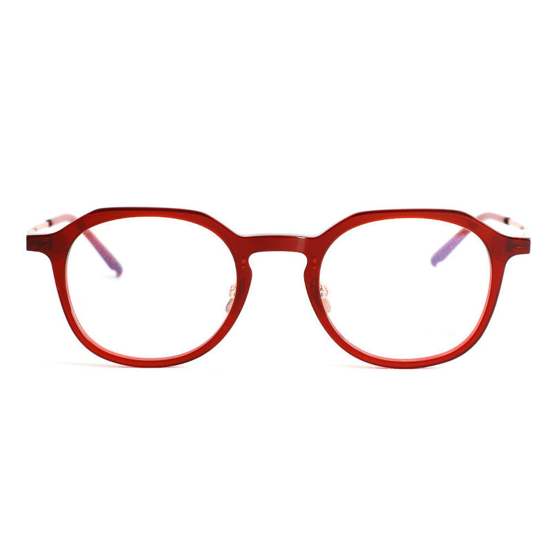 Prudence Quadratische Rote Brille