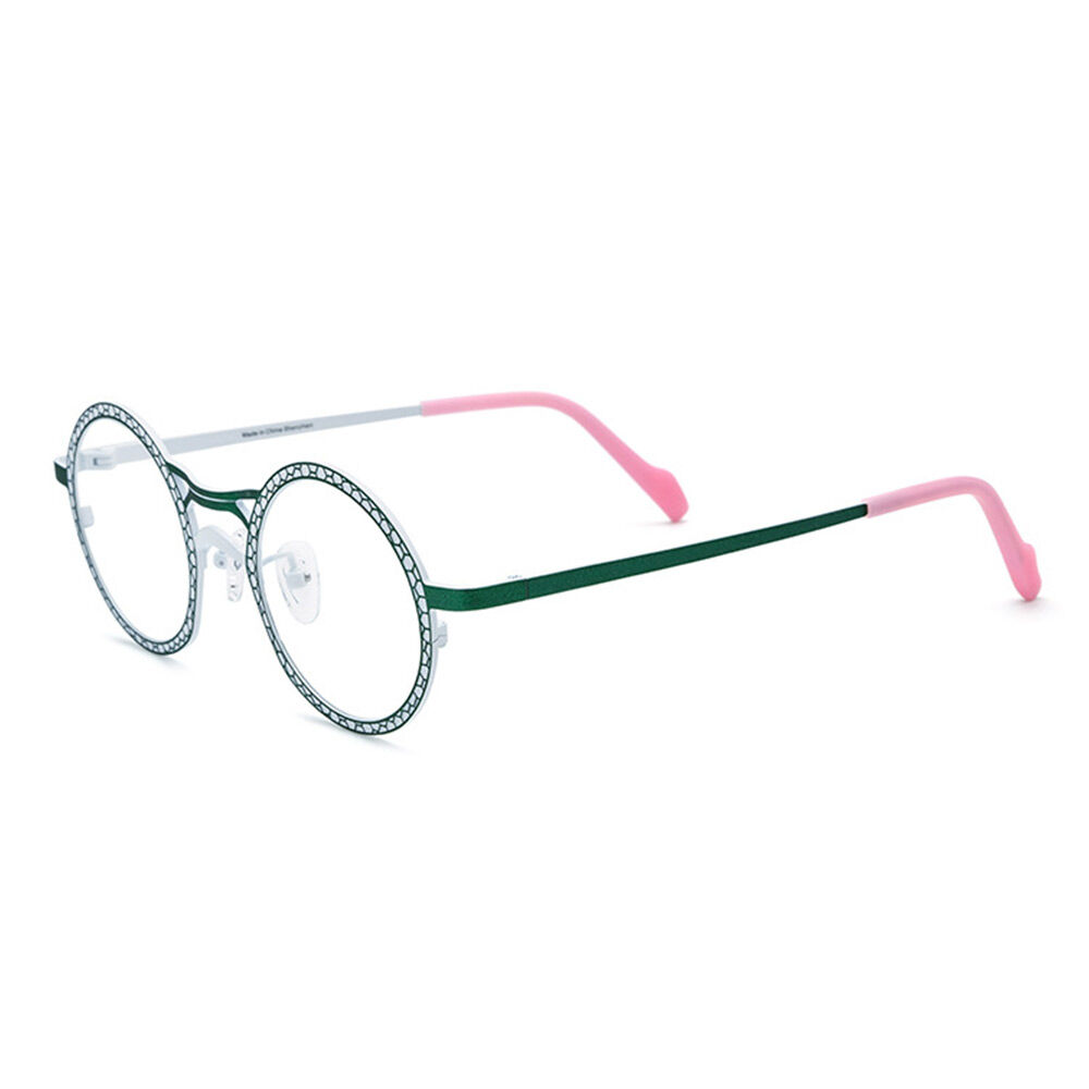 Bart Round White Glasses