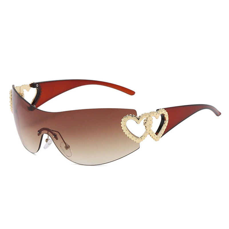 Delaware Oval Brown Sunglasses