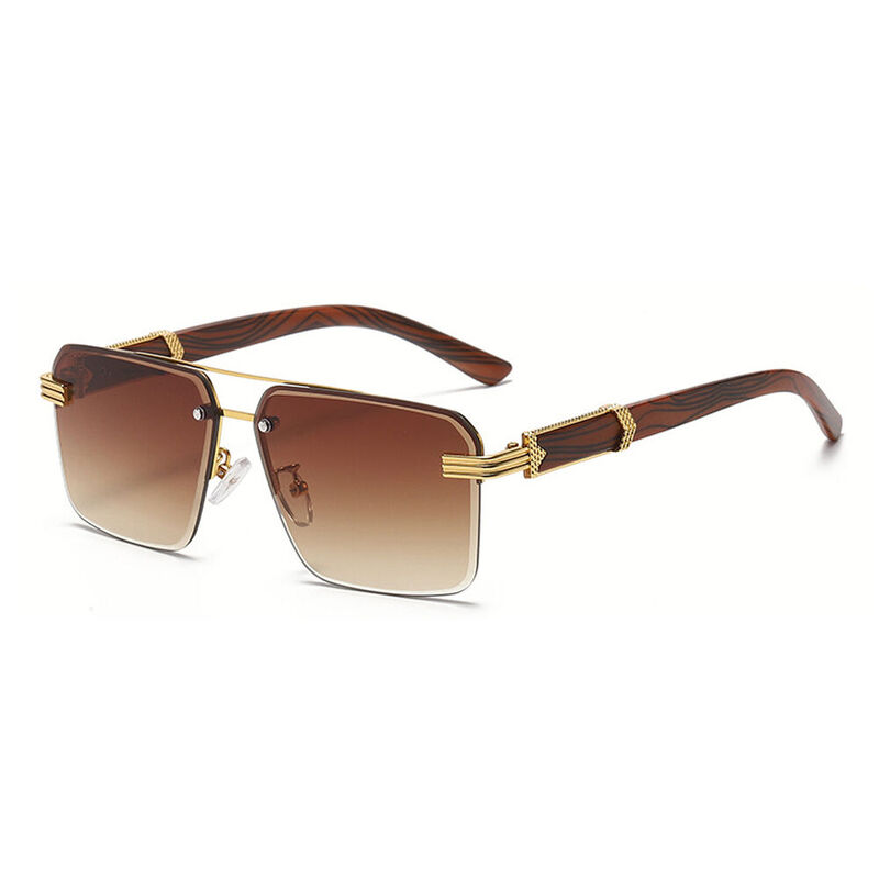 Sonia Aviator Brown Sunglasses