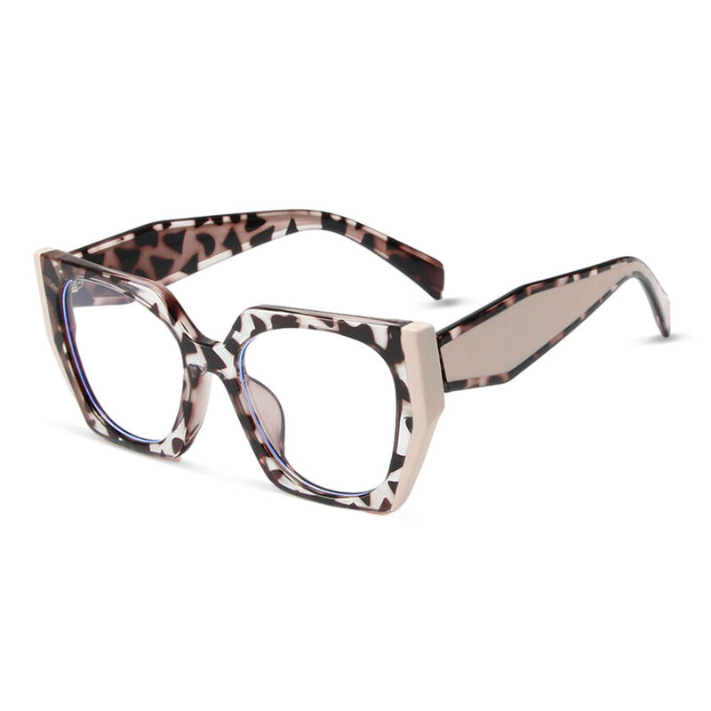 Hedda Cat Eye Leopard Glasses