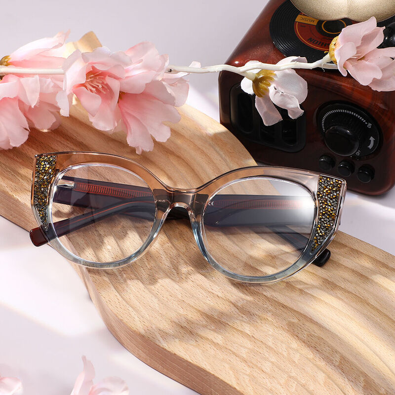 Clau Cat Eye Gray Glasses