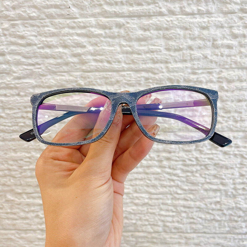 Angeoo Square Blue Glasses