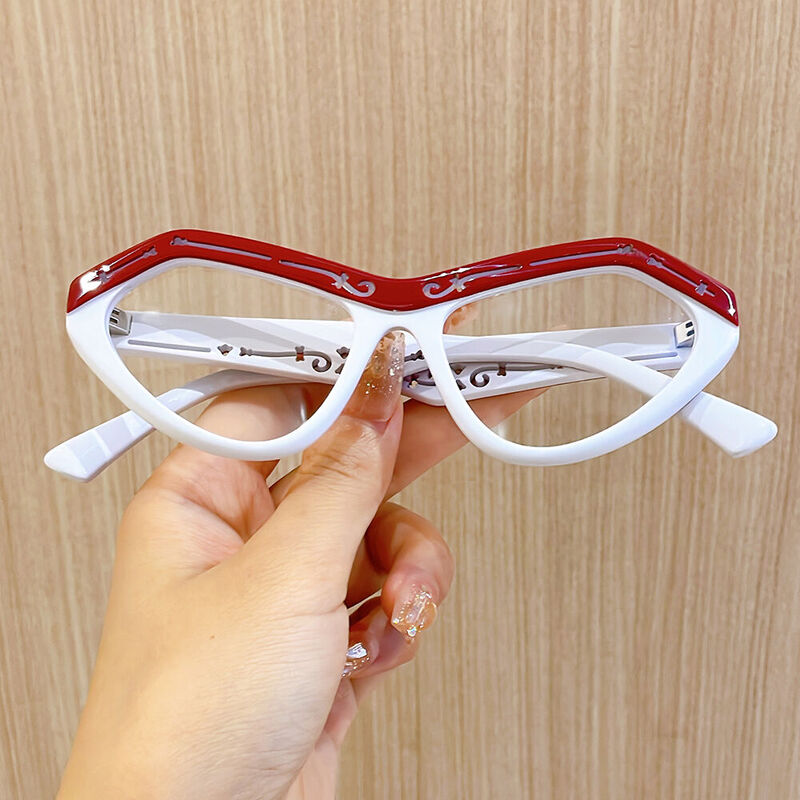 Congrev Cat Eye Weiße Brille