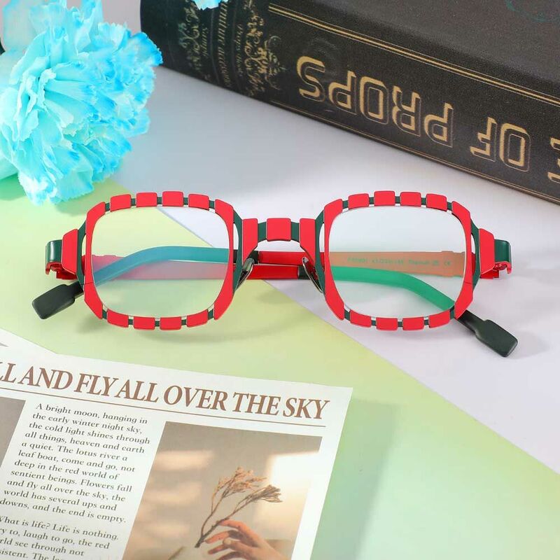 Lunettes de Vue Constance Carré Rouge