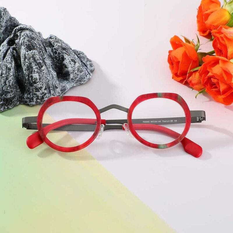 Congreve Runde Rote Brille