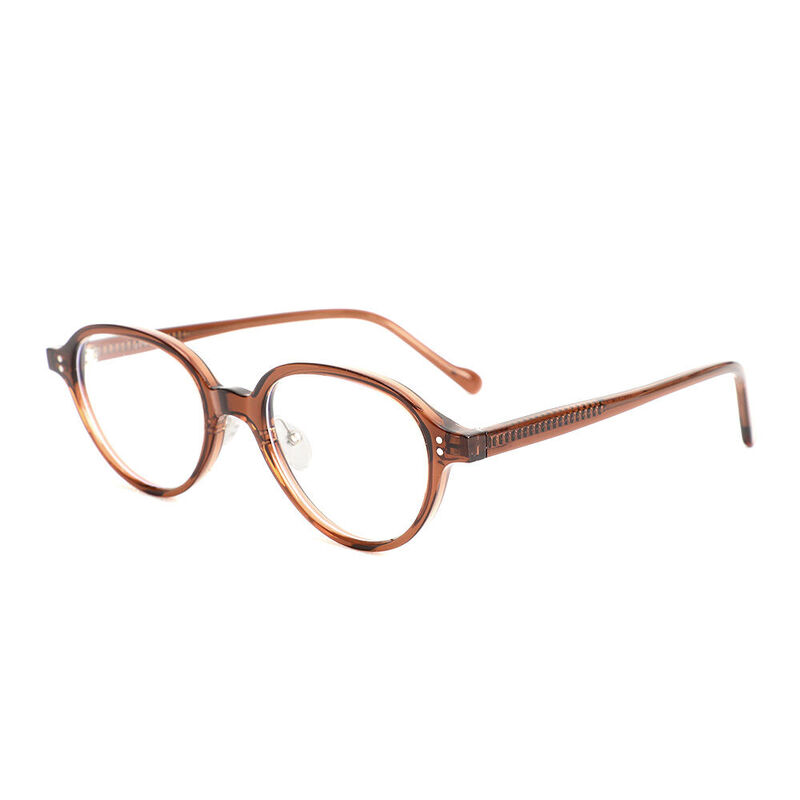 Nicholas Oval Brown Glasses