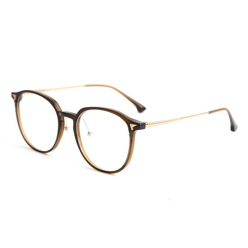 Arlene Runde Braune Brille