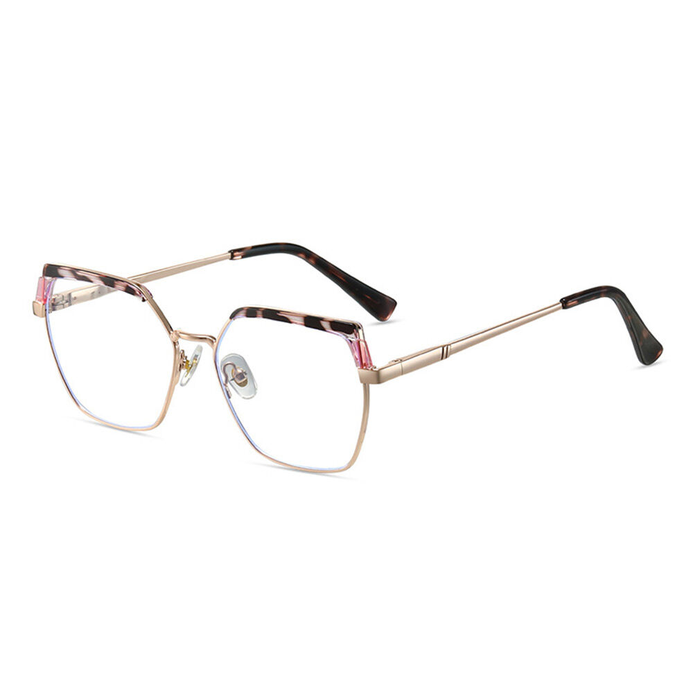 Brauneing Geometrische Rosa Brille