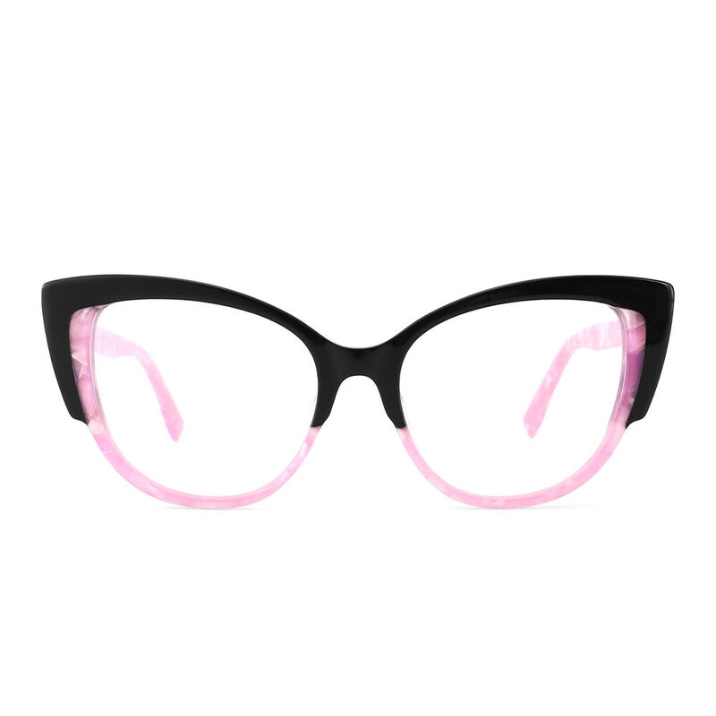 Sharpness Cat Eye Pink Glasses