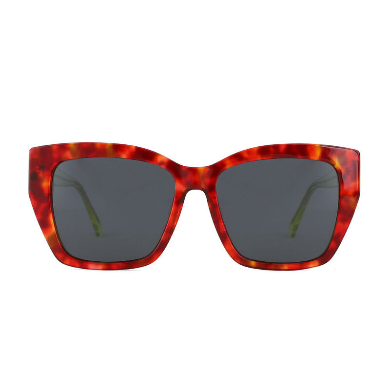 Riley Square Red Sunglasses