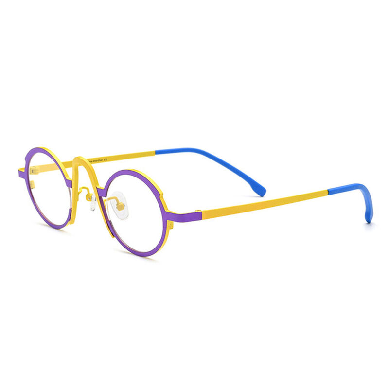 Stowe Round Purple Glasses