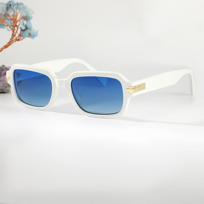 Cordaro Rectangle White Sunglasses