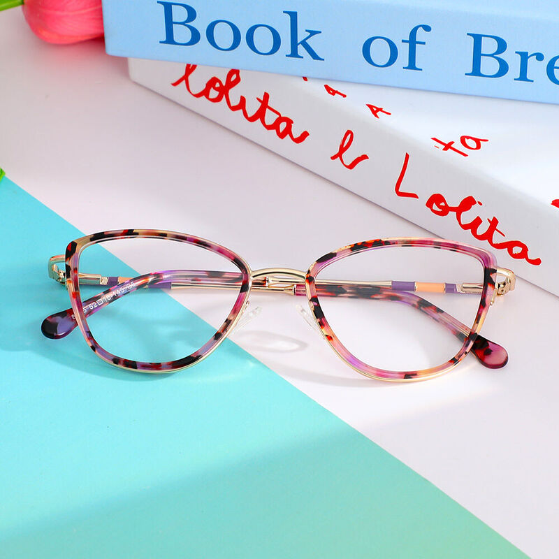 Ursula Cat Eye Pink Glasses