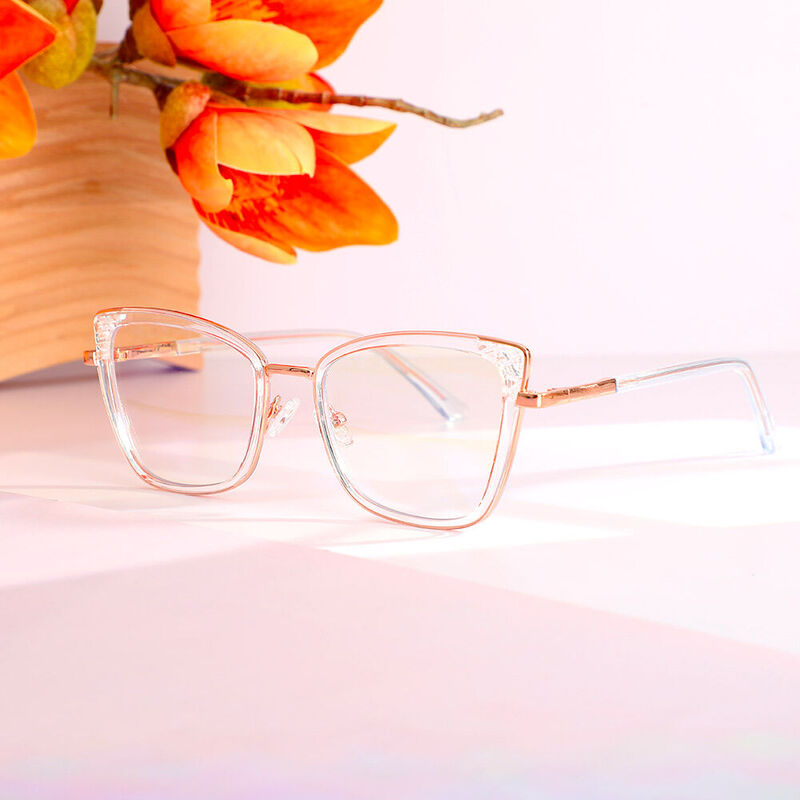 Heloise Cat Eye Clear Glasses