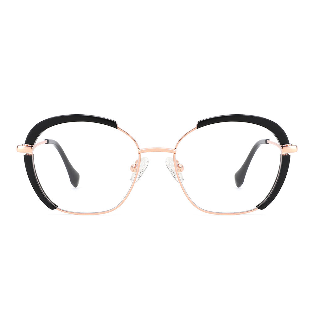 Alyssa Geometric Black Glasses